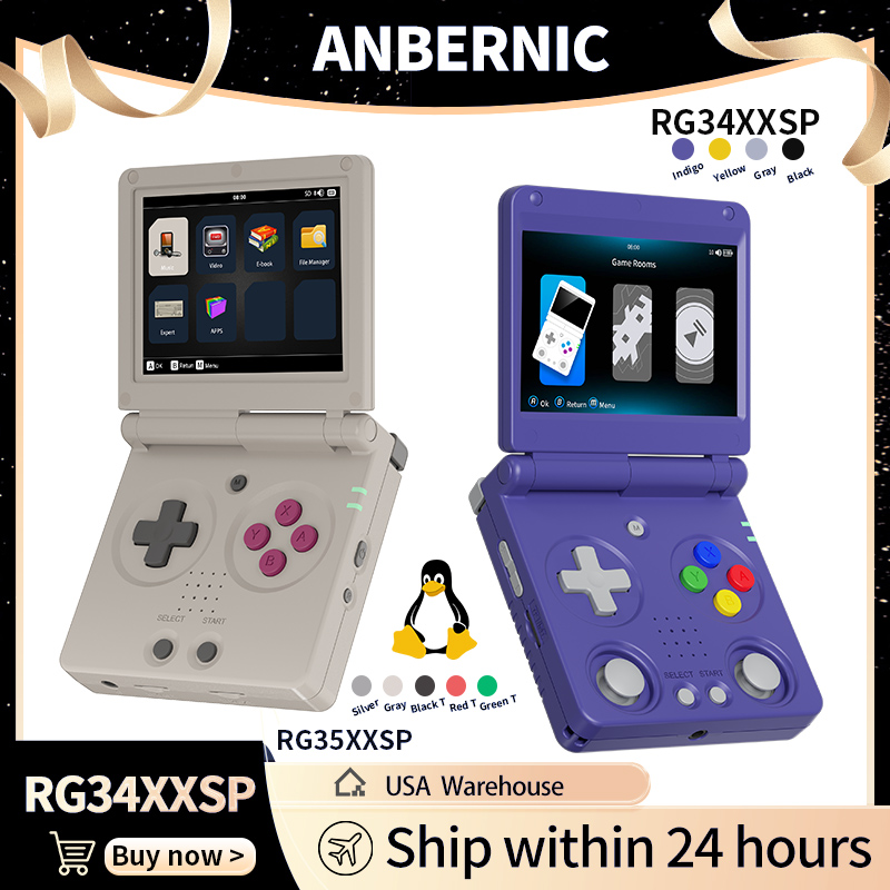 Retro Gaming App - Anbernic RG34XXSP RG35XXSP Flip Handheld Game