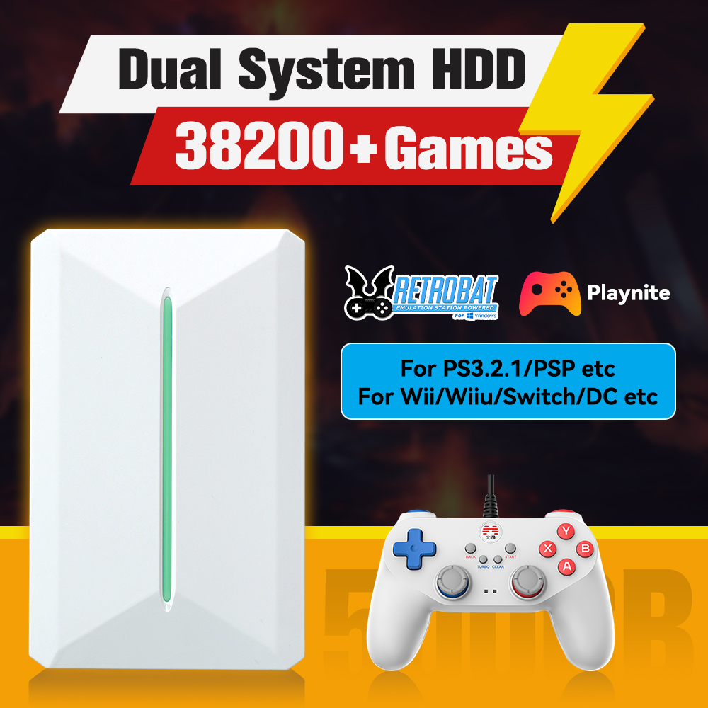 Retro Gaming App - Retrobat＆Playnite System HDD Retro Game Console