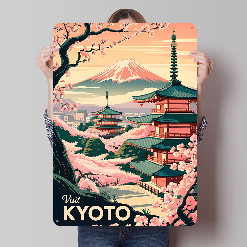 Retro Gaming Kyoto - Visit Kyoto: Japanese Landscape Metal Poster