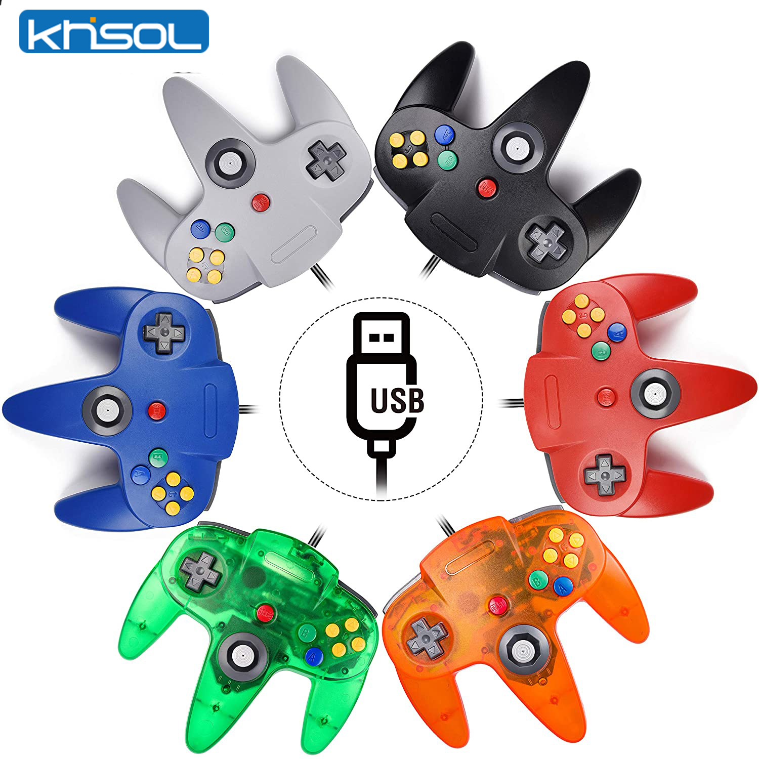 Retro Gaming App - N64 Controller Classic USB Wired Remote