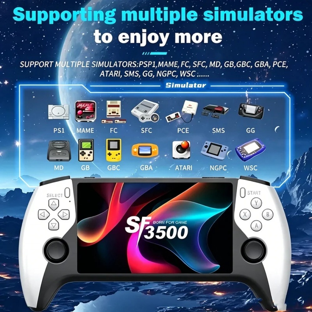 Retro Gaming Console - SF3500 5 inch Handheld Game Console