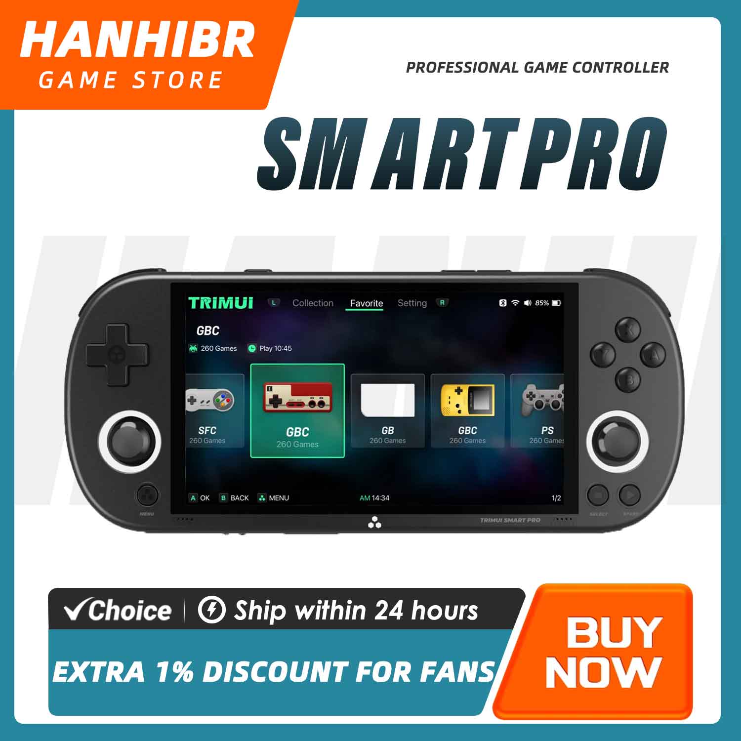 TRIMUI SMART PRO Open Source L - Retro Gaming Emulator Console review and price