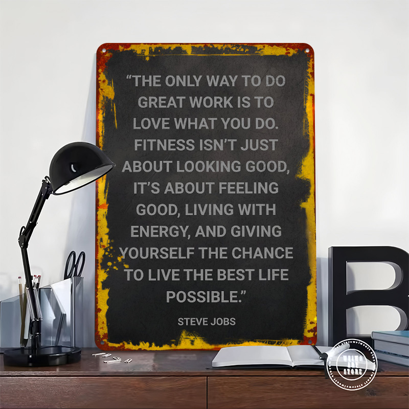 Steve Jobs Fitness Quote Metal - Retro Gaming Jobs review and price