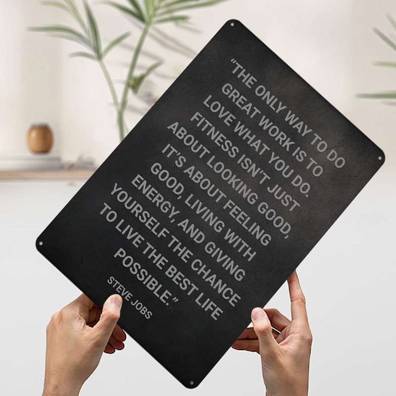Steve Jobs Fitness Quote Metal - Retro Gaming Jobs review and price