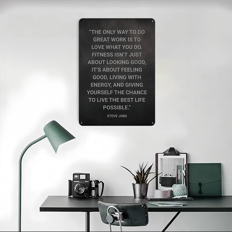 Steve Jobs Fitness Quote Metal - Retro Gaming Jobs review and price