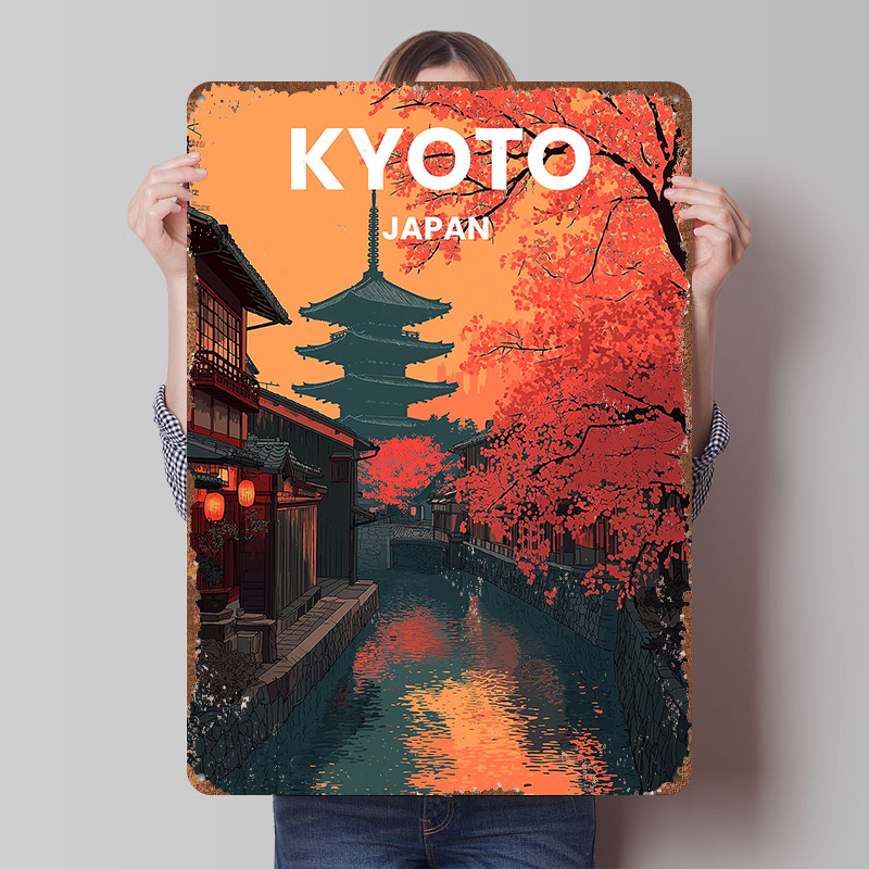 Kyoto Japan Pagoda Canal Metal - Retro Gaming Kyoto review and price
