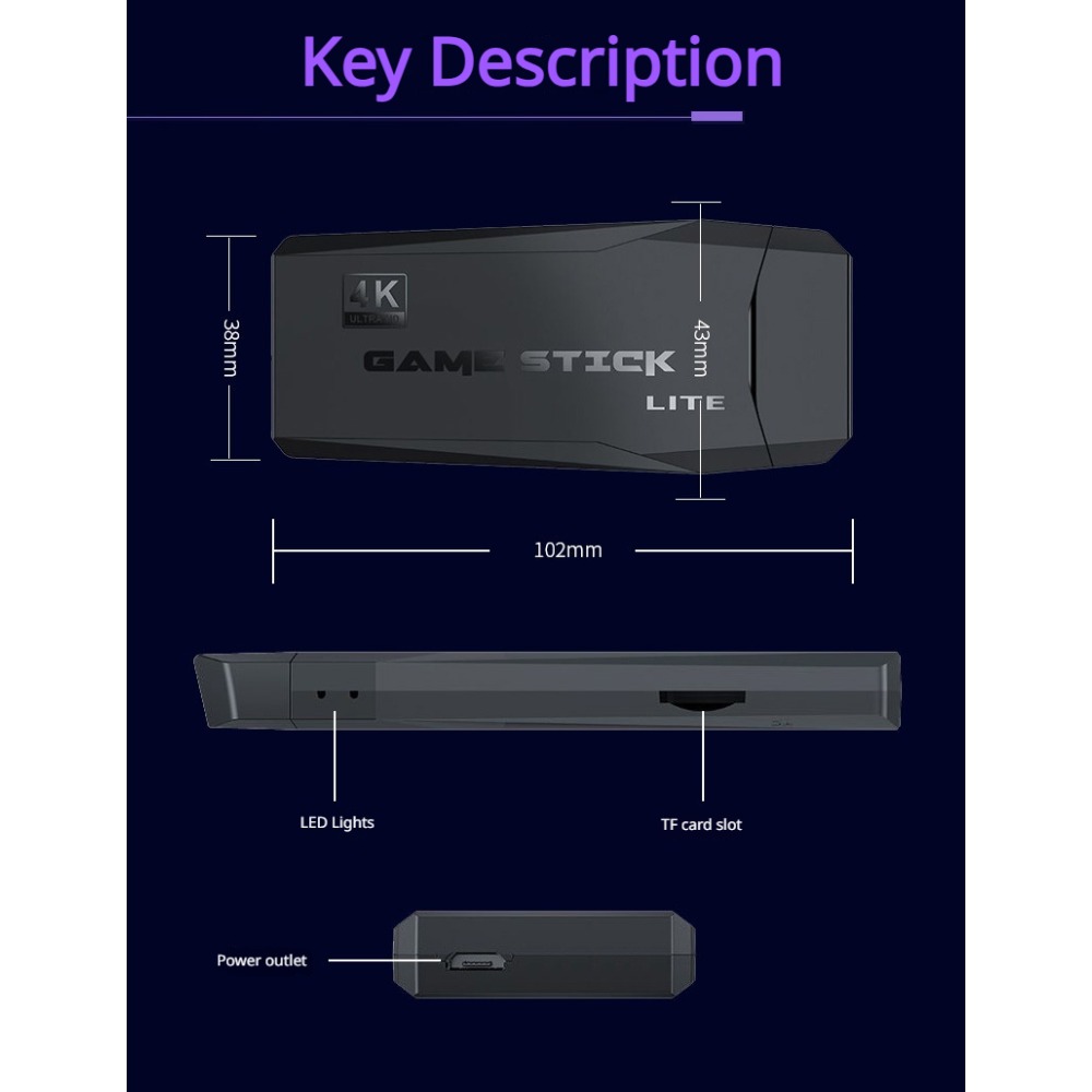 Portable 4K Retro Game Stick C - Retro Gaming App review and price