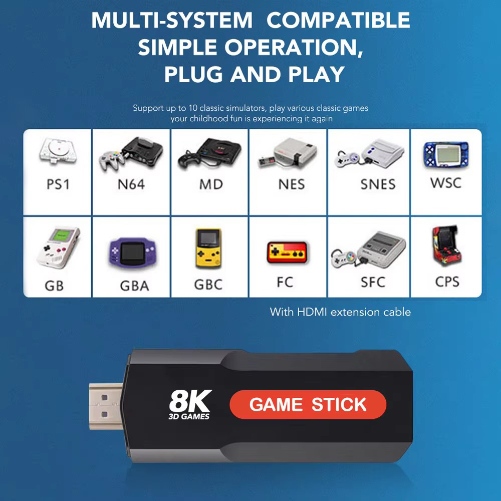 X2 Game Stick HD 4K 8K 3D Cons - Retro Gaming App review and price
